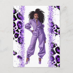 Carte Postale African American Black Queen Melanin Sista Shopp