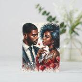Carte postale African American Couple Valentine Ar (Debout devant)