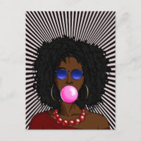 African American Woman Buble gum Pop art