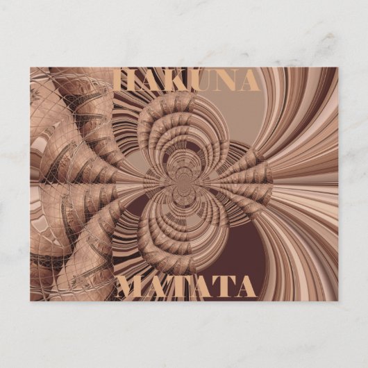 Carte Postale African Hakuna Matata Fractal Art Print/Graphic (Devant)