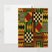 Carte Postale African Royal Kente Cloth Design (Devant / Derrière)