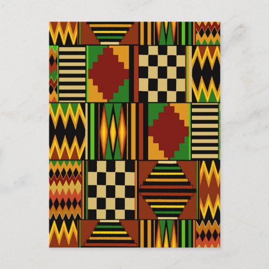 Carte Postale African Royal Kente Cloth Design (Devant)