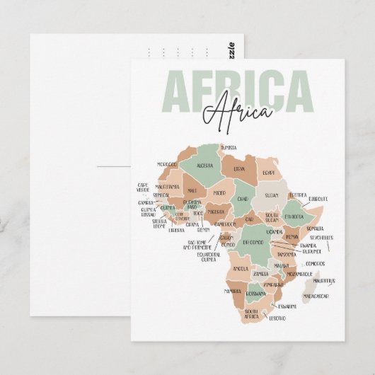 Carte postale Afrique (Devant / Derrière)