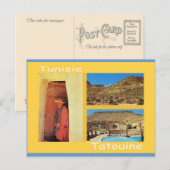 Carte Postale Afrique du Nord, Tatouine, Tunisie (Devant / Derrière)