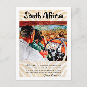 Carte Postale Afrique du Sud, aventure en voiture, promenade, vi
