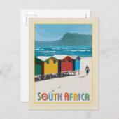 Carte Postale Afrique du Sud | Plage de Muizenberg (Devant / Derrière)