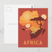 Carte Postale Afrique du texte personnalisé (Devant / Derrière)