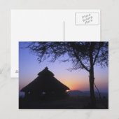 Carte Postale Afrique, Éthiopie, région du fleuve Omo, coucher d (Devant / Derrière)