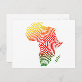 Carte Postale Afrique - Impression des doigts, Histoire noire, é (Devant / Derrière)