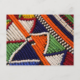 Carte Postale Afrique, Kenya. Les perles tribales Masai