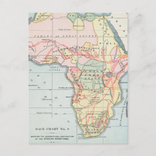 CARTE POSTALE AFRIQUE : MAP, 1894