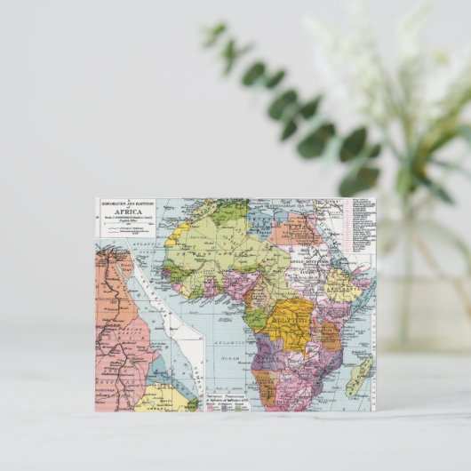 CARTE POSTALE AFRIQUE PARTITIONNÉE, 1914 (Debout devant)