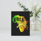 Carte Postale Afrique Reggae Rasta Afrique Continent Juda Lion (Debout devant)