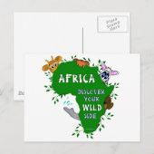 Carte Postale Afrique sauvage (Devant / Derrière)