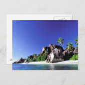 Carte Postale Afrique, Seychelles, île de La Digue. Granit 3 (Devant / Derrière)