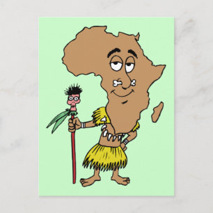 Carte Postale Afrique Vintage voyage Souvenir Caricature Art