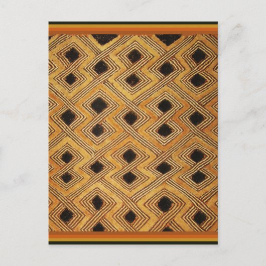 Carte Postale Afrique Zaïre Congo Kuba Textile (Devant)