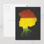 Carte Postale Afro Black Girl African American Roots Diva (Devant / Derrière)