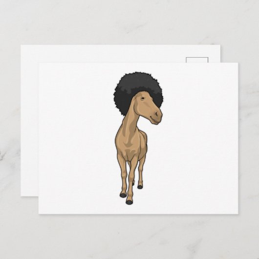 Carte Postale Afro de cheval (Devant / Derrière)