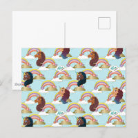 Afro Unicorn Arc en ciel et Motif des Coeurs