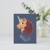Carte Postale Afro Unicorn | Divine la licorne (Debout devant)