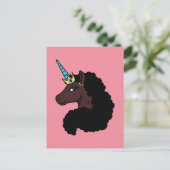 Carte Postale Afro Unicorn | Magique (Debout devant)