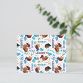 Carte Postale Afro Unicorn Magique autonomiser le Motif (Debout devant)