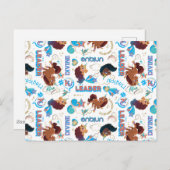 Carte Postale Afro Unicorn Magique autonomiser le Motif (Devant / Derrière)