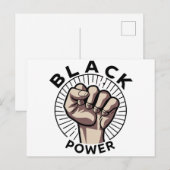 Carte Postale Afrocentrique Black Power (Devant / Derrière)