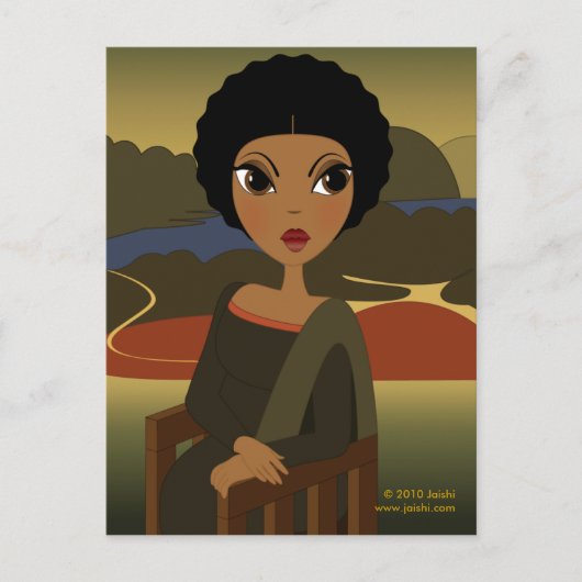 Carte postale Afro'na Lisa (Devant)