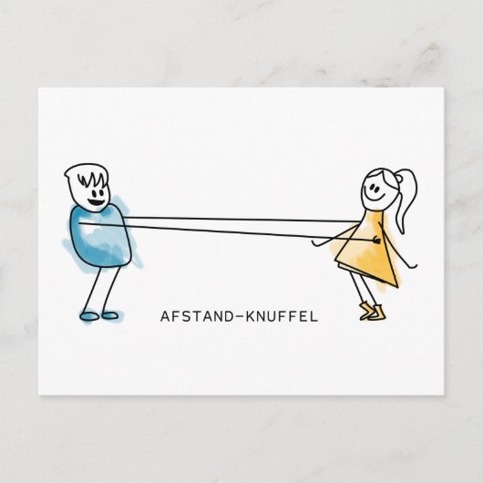 Carte Postale Afstand-Knuffel (Devant)