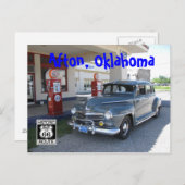 Carte Postale Afton OK Rt. 66 (Devant / Derrière)