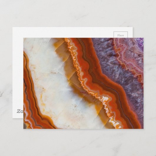 Carte Postale Agate d'asméthyste rouillé (Devant / Derrière)