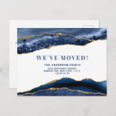 Carte Postale Agate doré moderne Marbre Moving Annonce (Devant / Derrière)