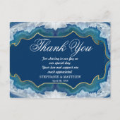 Carte Postale Agate Elegant Pretty Blue Geode Motif Turquoise (Devant)