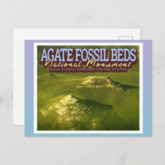 CARTE POSTALE AGATE FOSSIL BEDS MONUMENT NATIONAL - NEBRASKA USA (Devant / Derrière)