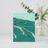Carte Postale Agate Fossil Lits Monument National Vintage (Debout devant)