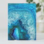 Carte Postale Agate moderne en marbre bleu