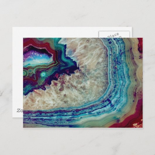 Carte Postale Agate multicolor (Devant / Derrière)