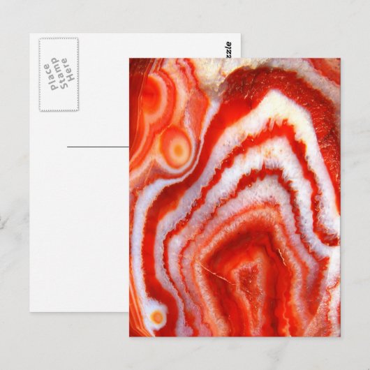 Carte Postale Agate orange de sang perdu (Devant / Derrière)