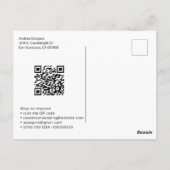 Carte Postale Agate Turquoise moderne RSVP Online QR Code (Dos)
