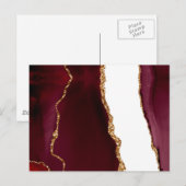 Carte Postale Agate vin lié et or (Devant / Derrière)