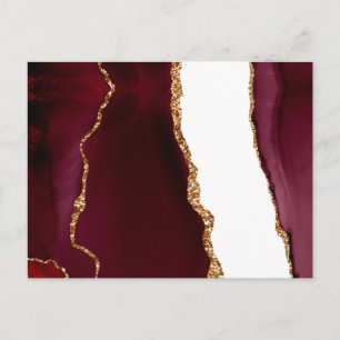 Carte Postale Agate vin lié et or