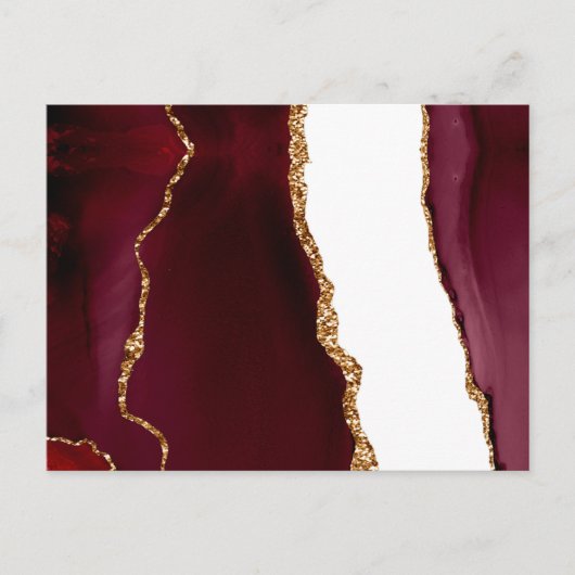 Carte Postale Agate vin lié et or (Devant)