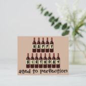 Carte Postale Âgé à la perfection Amateur de vin Joyeux annivers (Debout devant)