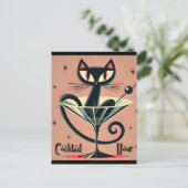 Carte Postale Âge atomique Futuriste de l'espace Noir Cat Martin (Debout devant)