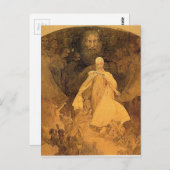 Carte Postale Age de la sagesse par Alphonse Mucha (Devant / Derrière)