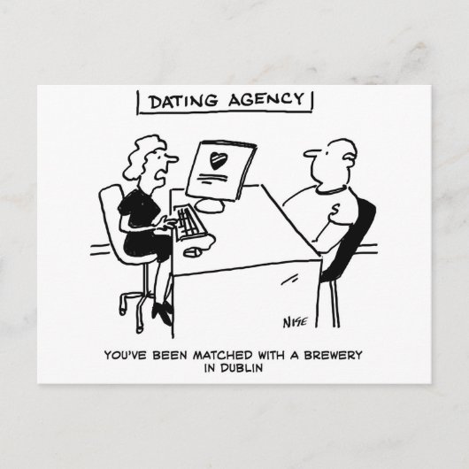 Carte Postale Agence de rencontres - Correspondante avec une car (Devant)