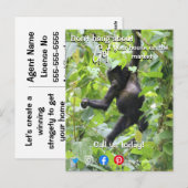 Carte Postale Agence immobilière drôle Ne traînez pas (Devant / Derrière)