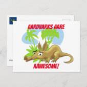 Carte Postale Agénial caartoon aardvark (Devant / Derrière)